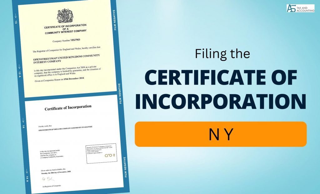 certificate of incorporation NY